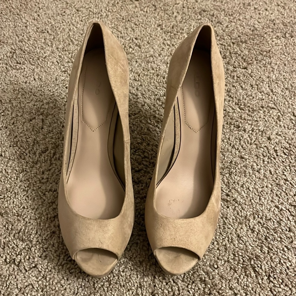 Aldo Open-Toe Heels-Size 8.5